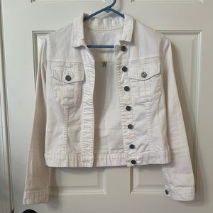 Kut from the Kloth White Cropped Jean Jacket